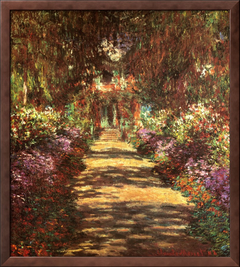 Footpath in the Garden - Claude Monet Paintings